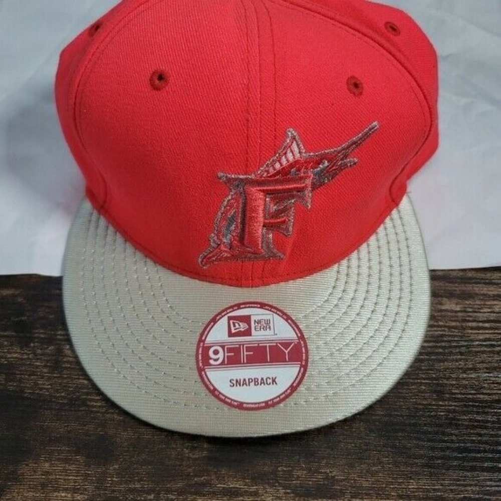 New Era Cooperstown Marlins Cap Snapback Rare Color Combo